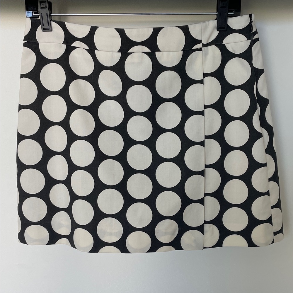 United Colors Of Benetton Black and White Polka Dot Mini Skirt